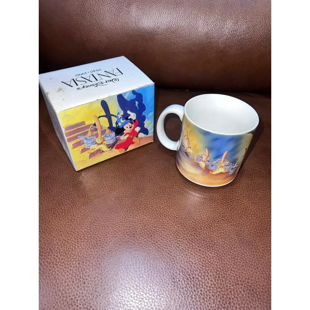 Vintage Disney Fantasia Mickey Mouse Sorcerer's‎ Apprentice Mug 1940-1990